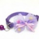 * 1 rózsaszínű - Csokornyakkendő állítható cica nyakkendő gallér Bowknot Dot Bell Cat kisállat kiskutya