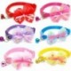 * 3 kék - Csokornyakkendő állítható cica nyakkendő gallér Bowknot Dot Bell Cat kisállat kiskutya