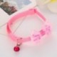 * 1 Rózsaszín - Csokornyakkendő állítható cica nyakkendő gallér Bowknot Dot Bell Cat kisállat kiskutya