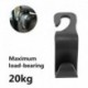 Fekete - 20 kg-os autósülések hátsó kampói Autós csomagtartó-szervező Fejtámla akasztó Jármű kiegészítők