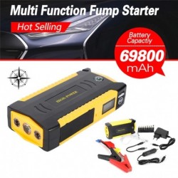 Fekete - Új autó Rover sürgősségi 12V autós akkumulátor ugrásindító emlékeztető 69800mah Power Bank 4USB aktuális