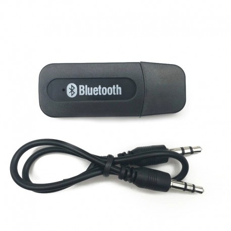 Fekete - USB Bluetooth Aux vezeték nélküli hordozható mini autó Bluetooth zene mp3 audio vevő adapter 3,5 mm-es sztereó