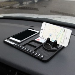 Fekete - Autó csúszásgátló szőnyeg Autós telefon tartó csúszásgátló, ragadós csúszásgátló műszerfalra