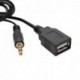 Forró eladó új 6   6 tűs autós USB 3,5 mm-es Aux-in MP3-lejátszó interfész adapter Toyota Camry 12-24V-os autós