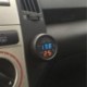 Kék - Univerzális 12V / 24V 3 IN 1 digitális LED autós voltmérő hőmérő automatikus USB töltő szivargyújtó
