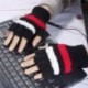lila - Ujjatlan USB-vel működő fűtött kesztyű Irodai őszi téli kézmelegítő kesztyű zöld vízálló motorkerékpár