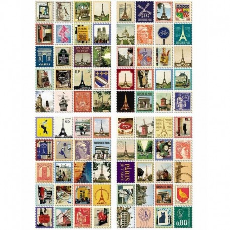 1 - 80 db Párizs sorozat vintage bélyegző matrica pecsét Scrapbooking napló fotóalbum dekoráció