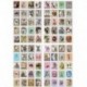 2 - 80 db Párizs sorozat vintage bélyegző matrica pecsét Scrapbooking napló fotóalbum dekoráció