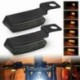 Ezüst - 2x mini LED motorkerékpár irányjelző lámpák első hátsó oszloplámpa villogó fények rezgés vízálló