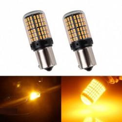 12V-24V BAU15S 7507 irányjelző lámpa PY21W 5009 Canbus hiba nélkül LED izzó sárga villogó 1156 bau15s 114SMD 3014