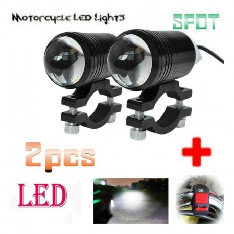 2db univerzális DC 12V-80V motorkerékpár ködlámpa LED fényszóró vezetési spotlámpa   kapcsoló vízálló fényes CSV