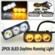 2 db 3LED 12V univerzális szuper fehér nagy teljesítményű autó DRL nappali menetfény ködlámpa éjszakai vezetés