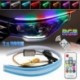 RGB - 2db led DRL nappali menetfény irányjelző DRL led szalag autó fény kiegészítők fék oldalsó lámpa távvezérlő