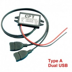 C - ELADÓ 5 típusú autós áramtechnikai töltő DC átalakító modul egyportos 12V - 5V 3A 15W, mikro USB kábellel CSV