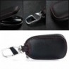 Fekete - Bőr kulcstartó fedél autó kulcstartó táska valódi bőrből készült távirányítós cipzáras tok Gyors