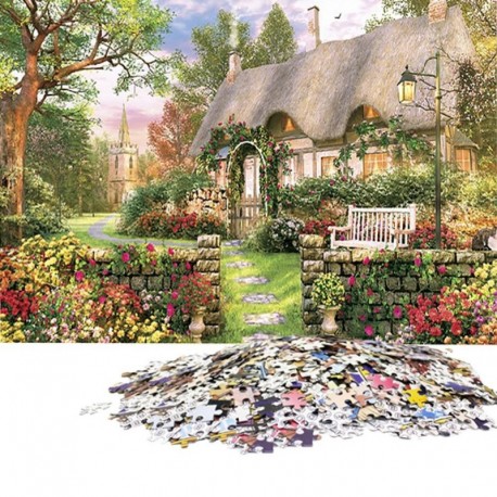 C - Jigsaw Puzzle 1000 darabból álló, fából készült összeszerelt képi tájkép-rejtvények játékok felnőtteknek