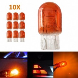 narancs - 10db Автомобильные лампы T20 7443 W21 5W átlátszó üveg автомобильные товары