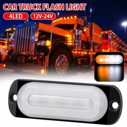 01 - Magas ajánlás 12V-24V borostyán 4LED bár autó teherautó villogó vészhelyzeti lámpa lámpa carro voiture Gyors