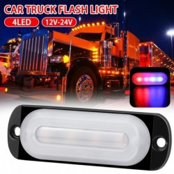 03 - Magas ajánlás 12V-24V borostyán 4LED bár autó teherautó villogó vészhelyzeti lámpa lámpa carro voiture Gyors