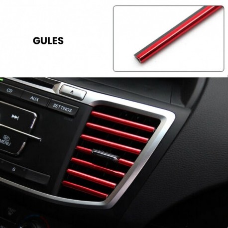 10 db 20 cm hosszúságú PVC autótartozék autóstílushoz AUTO színes légkondicionáló légkondicionáló kimeneti