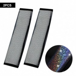 Ezüst - Új Lovely 2PCS Glimmer autósülés öv vállvédő fényes fényes strasszos autó dekoráció kiegészítők nőknek