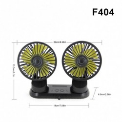 F404 - Autóventilátor forgatható kétfejű ventilátor 3 sebességes USB-meghajtású műszerfal-hűtőventilátor a Sedan