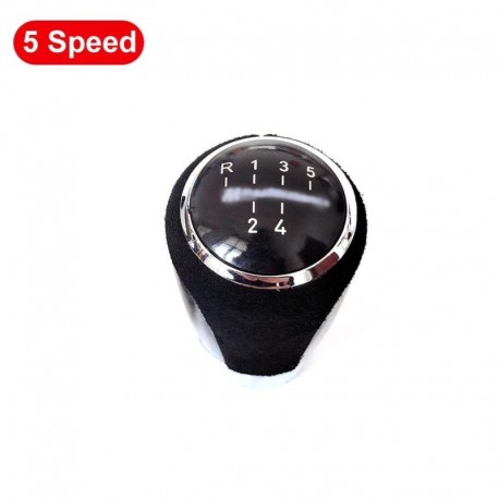 5 sebesség - Fekete sebességváltó gomb PU bőr   PVC 5/6 sebességes sebességváltó gomb automatikus pótalkatrészek BMW