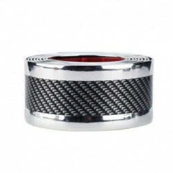 5 cm * 1 m ezüst / vörös szénszálas fényes színű autóstílus ajtószárny védő szénszálas formázó szalag