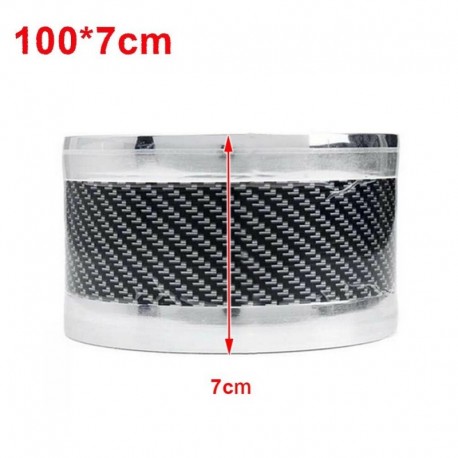 5 cm * 1 m ezüst / vörös szénszálas fényes színű autóstílus ajtószárny védő szénszálas formázó szalag