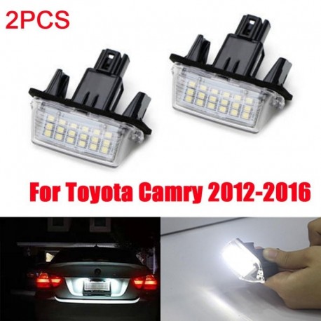 2db 18 LED-es rendszámtábla-fény Xenon fehér nagy teljesítményű autólámpa ForToyota Camry 2012-2016