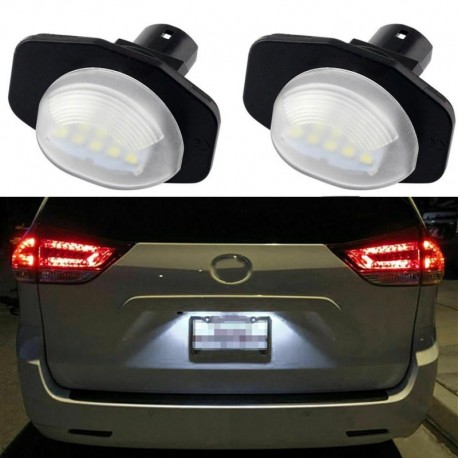 2PCS LED rendszámtábla-lámpák autófény Toyota Sienna 2011-2018 2019-hez