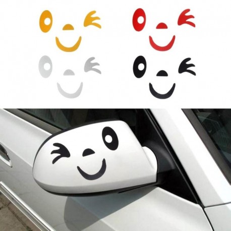 Mosoly arc kialakítása Erős vizuális hatású 3D dekorációs matrica autó oldalsó tükör visszapillantó DIY carro CSV