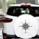 Hajók: Kínából - 50 x 50 cm-es univerzális autós matrica motorháztető iránytű matrica automatikus vinil motorháztető