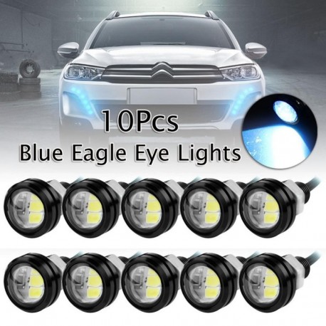 10 kék DC 12V 15W Eagle Eye LED nappali futás DRL Backup könnyű autó szikla lámpa