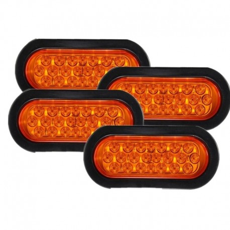 4db sárga - Autós kiegészítők 10-30V-os LED-es lámpák 22 LED-es állítható oldalsó helyzetjelző lámpák