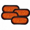 4db sárga - Autós kiegészítők 10-30V-os LED-es lámpák 22 LED-es állítható oldalsó helyzetjelző lámpák