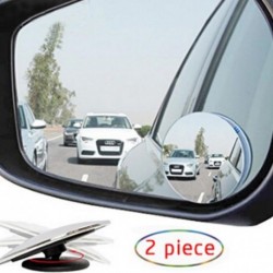 Ezüst - Forró vakfolt eltávolító tükör (2 db) 360 fokos keret nélküli széles látószögű, kerek domború tükör