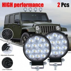 Fekete - Forró eladó 2db kerek 140W-os LED munkalámpa spotlámpa terepjáró traktor csónak SUV UTE 12 / 24V lámpa izzók