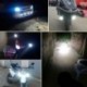 Fekete - Multifunkciós 2db autó motorkerékpár vízálló LED külső lámpák ködlámpa fényszóró lámpa izzók lámpa