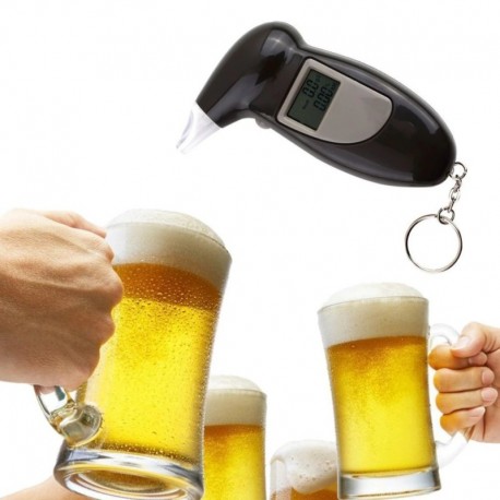 Újdonságok Alkohol Légzés Teszter Alkálizátor Elemző Detektor Teszt Kulcstartó Légzés Alakító készülék LCD
