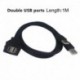 Fekete - Új USB2.0 süllyesztett kábel 1M / 2M dupla / egy USB port hosszabbító öblítő műszerfal panel szerelhető