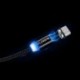 C típus esetén - 1PC LED jelző mágneses USB töltőkábel, C típusú fej, IOS fej