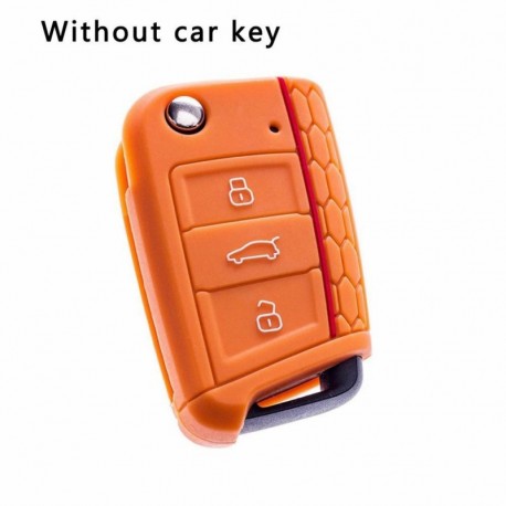 piros - Volkswagen VW for Golf 7 for mk7 for Skoda Octavia A7 for SEAT Leon Ibiza Car-styling Car Remote Controller Cap