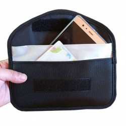 Fekete - Autó kulcsjelző Faraday táska kulcs nélküli FOB RFID blokkoló tok