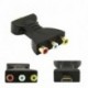 Rugalmas hordozható HDMI-kompatibilis 3 RCA Video Audio AV adapter alkatrész átalakító HDTV DVD projektor átalakítóhoz