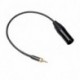 Belső menet 3,5 mm-es férfi-férfi átviteli kábel 30 cm-es vezeték nélküli mikrofon fényképezőgép-felvevő audio
