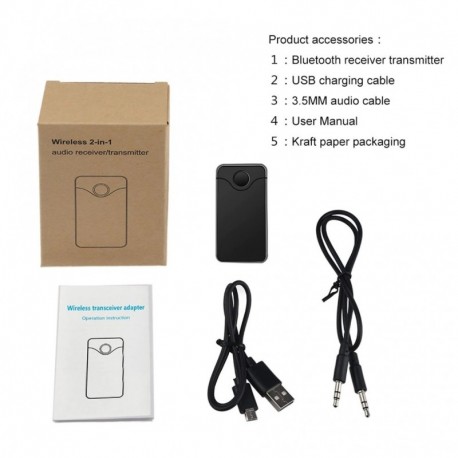 B18 adóvevő vezeték nélküli sztereó audio vevő zenei adapter AUX kimenet támogatása mobiltelefonok laptopjához