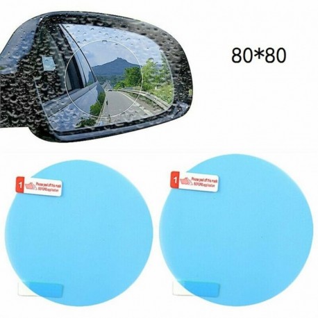 80 x 80 mm - 2db / szett ködgátló fólia autó visszapillantó védőfóliához vízálló átlátszó matricával az autó