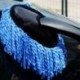 Car Duster Blue kis viaszos kocsi mosható háromszög kefe ABS műanyag fogantyúval ellátott autótisztító kellékekkel