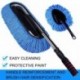 Car Duster Blue kis viaszos kocsi mosható háromszög kefe ABS műanyag fogantyúval ellátott autótisztító kellékekkel